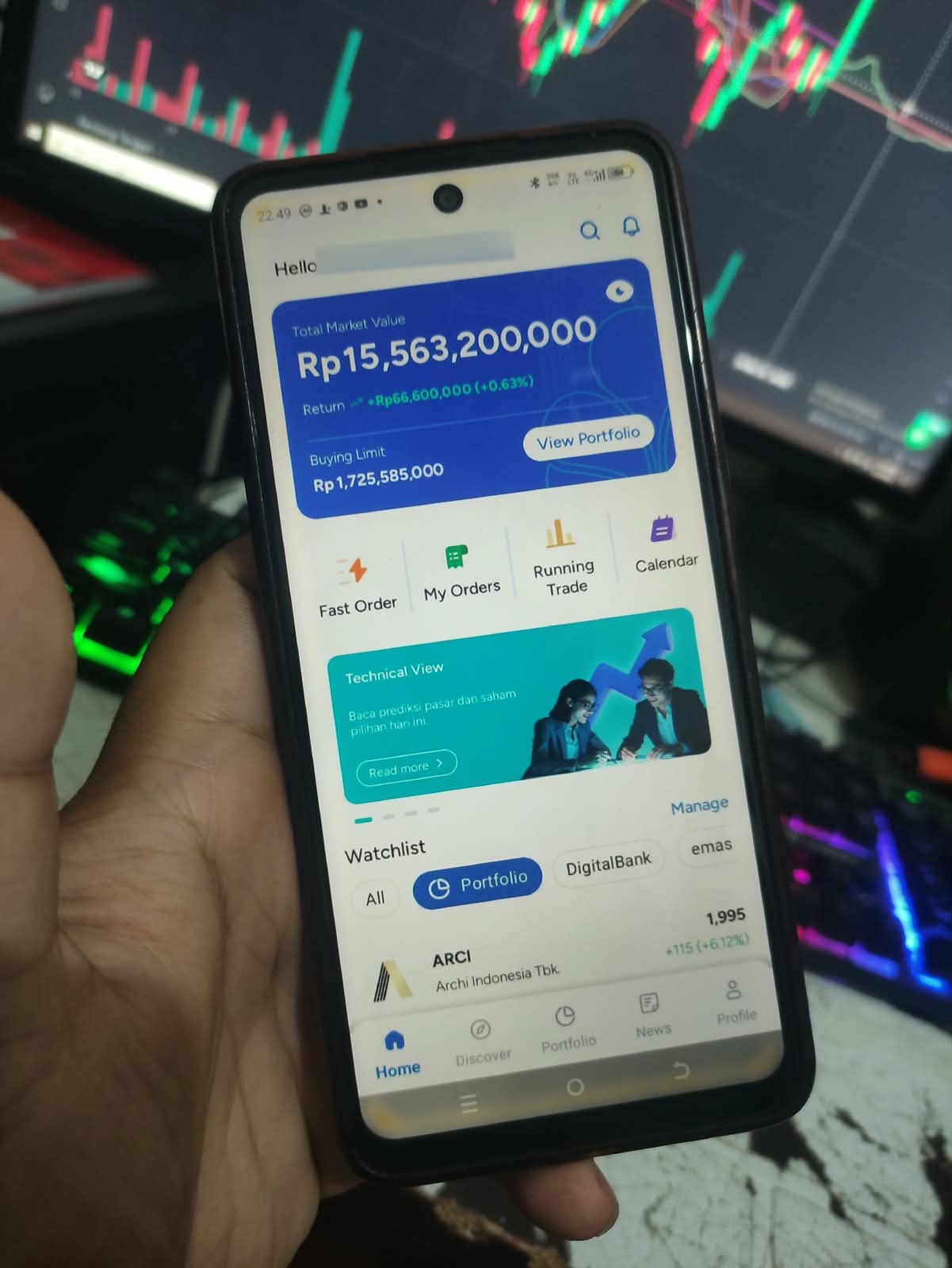 Portofolio Mentor Einstrade Rp 15 Miliar